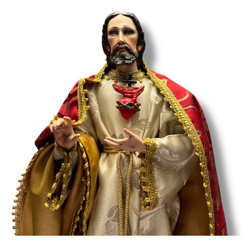 Sagrado Corazón De Jesús Para Vestir Articulado 45cm