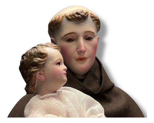 Figura San Antonio De Padua 40cm Para Vestir Y Bruñido