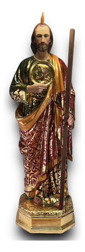 San Judas Tadeo Estofado En Oro Y Terminado Fino 175cm
