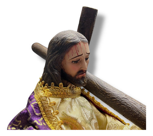 Jesús De Nazaret O Nazareno Con Cruz Y Articulado 46cm