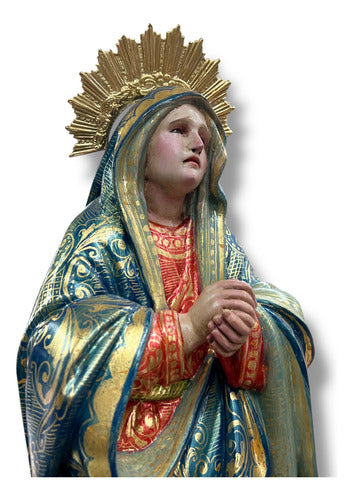 Calvario Tallado En Madera Decorado Con Oro Fino 77cm