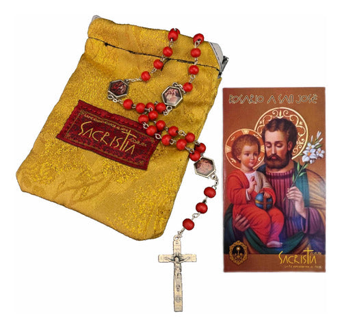 Rosario Italiano De San José Color Rojo