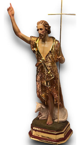 San Juan Bautista 105cm Hoja De Oro Óleo