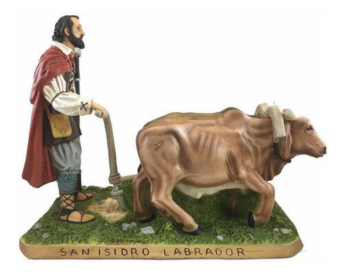 San Isidro Labrador Con Yunta 26cm