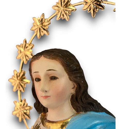 Inmaculada Concepcion De Maria Tallada En Madera 34cm