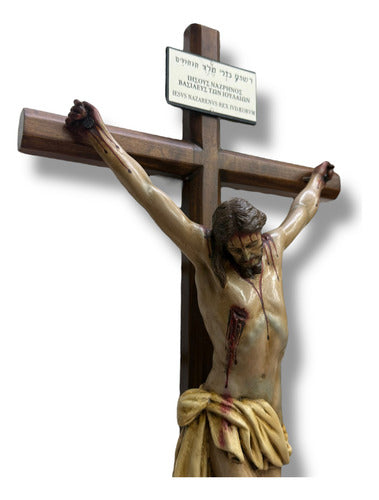 Cristo O Crucifijo Fino En Acabado Bruñido Y Avejentado 65cm