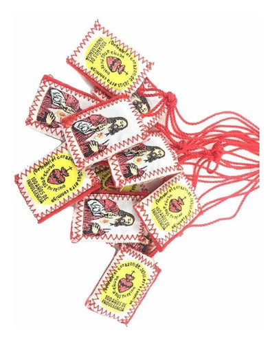 10 Escapularios  Sagrado Corazón De Jesús  Con Detente