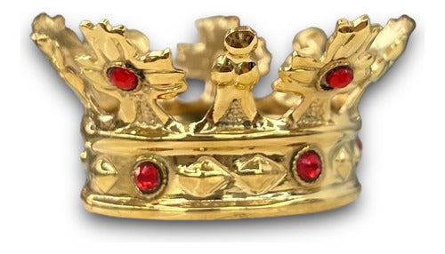 Corona Reinal En Latón Con Baño De Oro #3