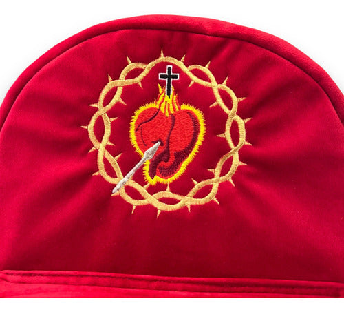 Mochila Sacristía Bordada Corazón De Jesús
