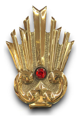 Corona De Espinas Fina Con 3 Potencias Bañada En Oro #17