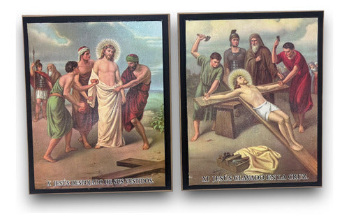 Juego De Viacrucis 42 x30  (15 Piezas)