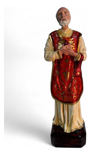 San Felipe Neri 34cm Estofado En Hoja De Oro