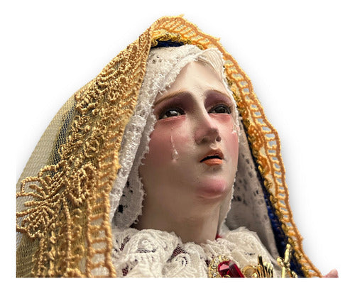 Virgen De Los Dolores Para Vestir Talla En Madera 50cm