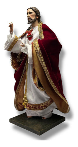 Sagrado Corazón De Jesús Para Vestir Articulado 45cm