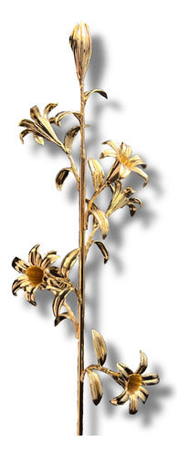 Vara Florida De San José  Chapa  De Oro 40cm