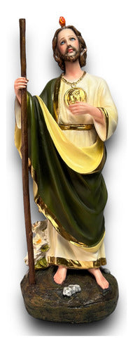 San Judas Tadeo 36cm Filos En Hoja De Oro