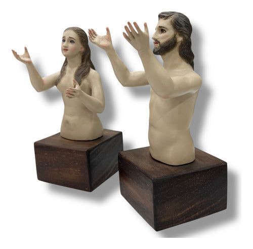 Set De Ánimas Del Purgatorio 19cm Tallas En Madera