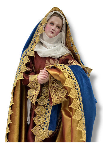 Dolorosa O Virgen De Los Dolores Para Vestir Y Bruñida 60cm