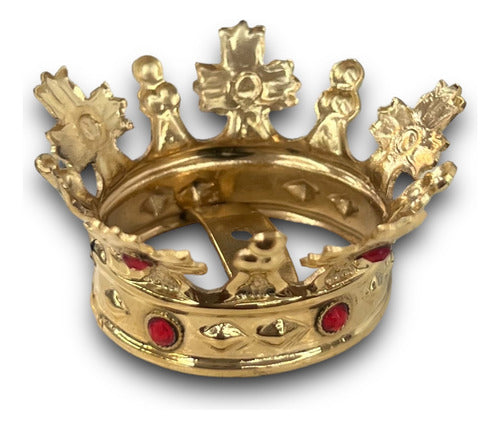 Corona Reinal En Latón Con Baño De Oro #3