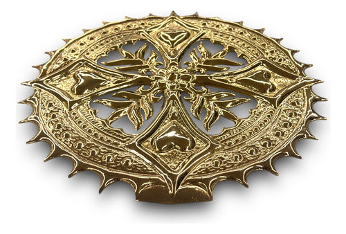 Aureola Bañada En Oro 20cm Para Imágenes De Jesús