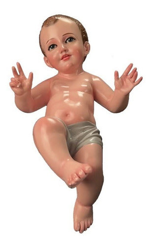 Niño Dios 43cm Policromía Al Óleo
