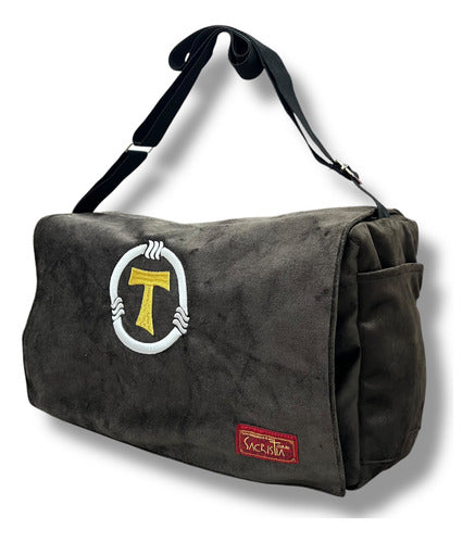 Sacri Mochila Mensajero Bordada Franciscana