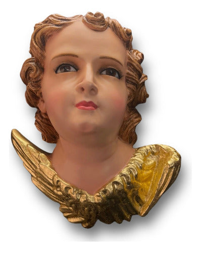 Par De Angeles O Querubines Oleo Hoja De Oro 28cm X 28cm C/u