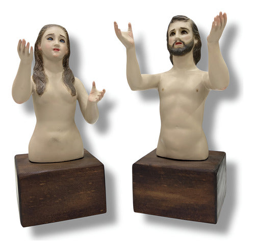 Set De Ánimas Del Purgatorio 19cm Tallas En Madera