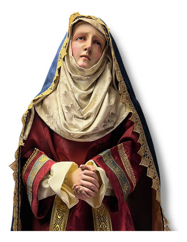 Dolorosa O Virgen De Los Dolores Para Vestir Y Bruñida 120cm