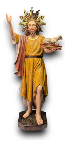 San Juan Bautista Talla En Madera 50cm