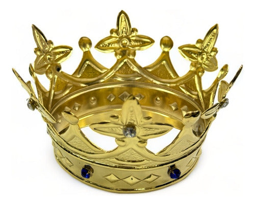 Corona Reinal En Latón Con Cristal Cortado #9