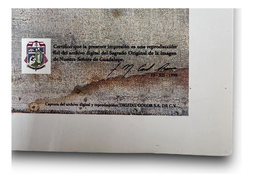Poster Litografia Original Virgen De Guadalupe 47cm X 28.5cm