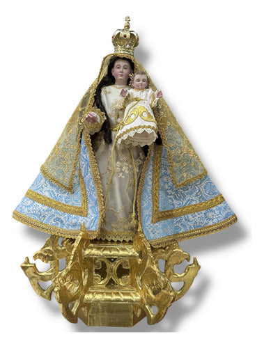 Virgen De La Candelaria Tallada En Madera  40cm