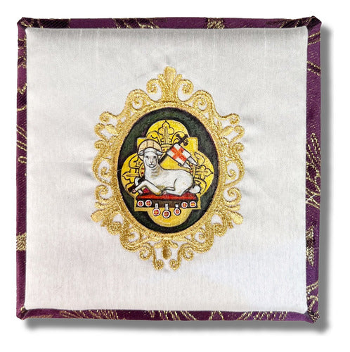 Palia Litúrgica Bordada Pintada A Mano Sacristia Cordero