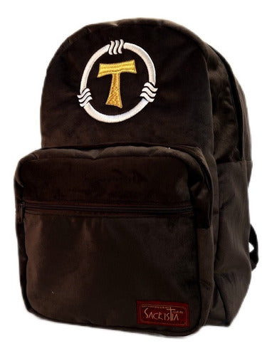 Mochila Sacristía Bordada Franciscana