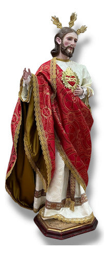Sagrado Corazón De Jesús  119cm Imagen Para Vestir