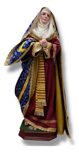 Dolorosa O Virgen De Los Dolores Para Vestir Y Bruñida 120cm