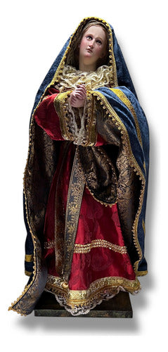 Dolorosa O Virgen De Los Dolores Para Vestir Y Bruñida 60cm