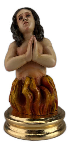 Ánima Del Purgatorio 18cm Talla En Madera