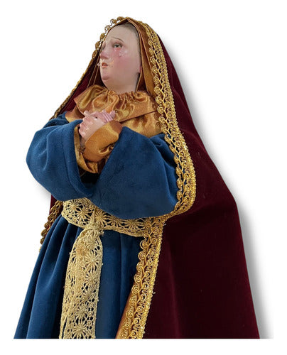 Virgen De Los Dolores Para Vestir Talla En Madera 50cm