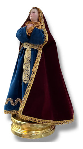 Virgen De Los Dolores Para Vestir Talla En Madera 50cm