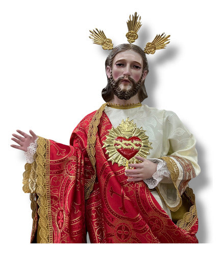 Sagrado Corazón De Jesús  119cm Imagen Para Vestir