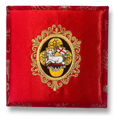 Palia Litúrgica Bordada Pintada A Mano Sacristia Cordero