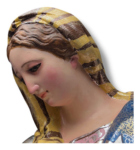 Inmaculada Concepción De María Modelo Antiguo Bruñido 90cm