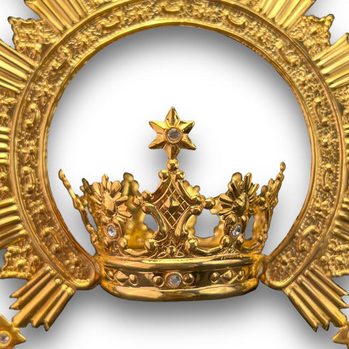 Corona Reinal Con Resplandor #5 Bañada En Oro