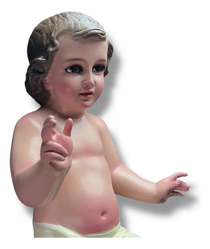 Niño Dios O Niño Jesús En Acabado Bruñido 42cm