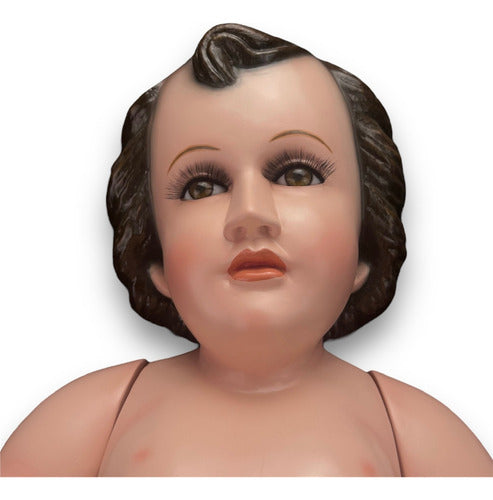 Niño Dios Tallado En Madera 60cm