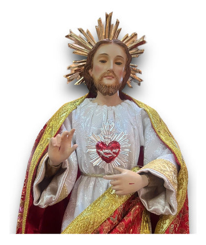 Corazón De Jesús Accesorio De Plata Para Imágenes 20-30cm