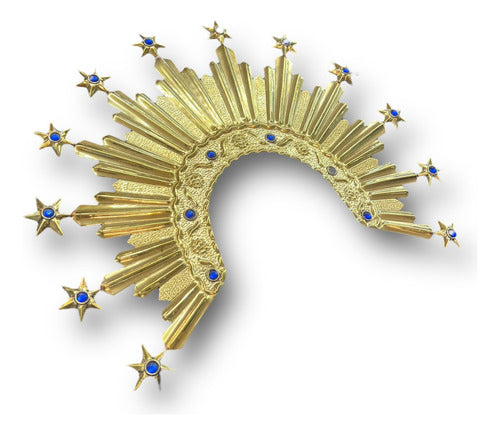 Resplandor Para Virgen  Dolorosa #9 Laton Con Estrellas