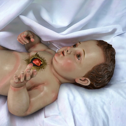 Niño Dios O Niño Jesús Talla En Madera Cedro Rojo 30cm